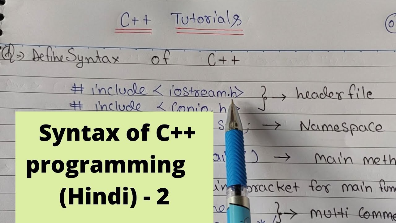 Explain C++ Basic Syntax | C++ Programming language tutorial -2