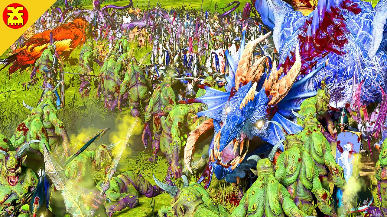 HIGH ELVES vs DAEMONS OF CHAOS - TotalWar Warhammer 3 epic battle