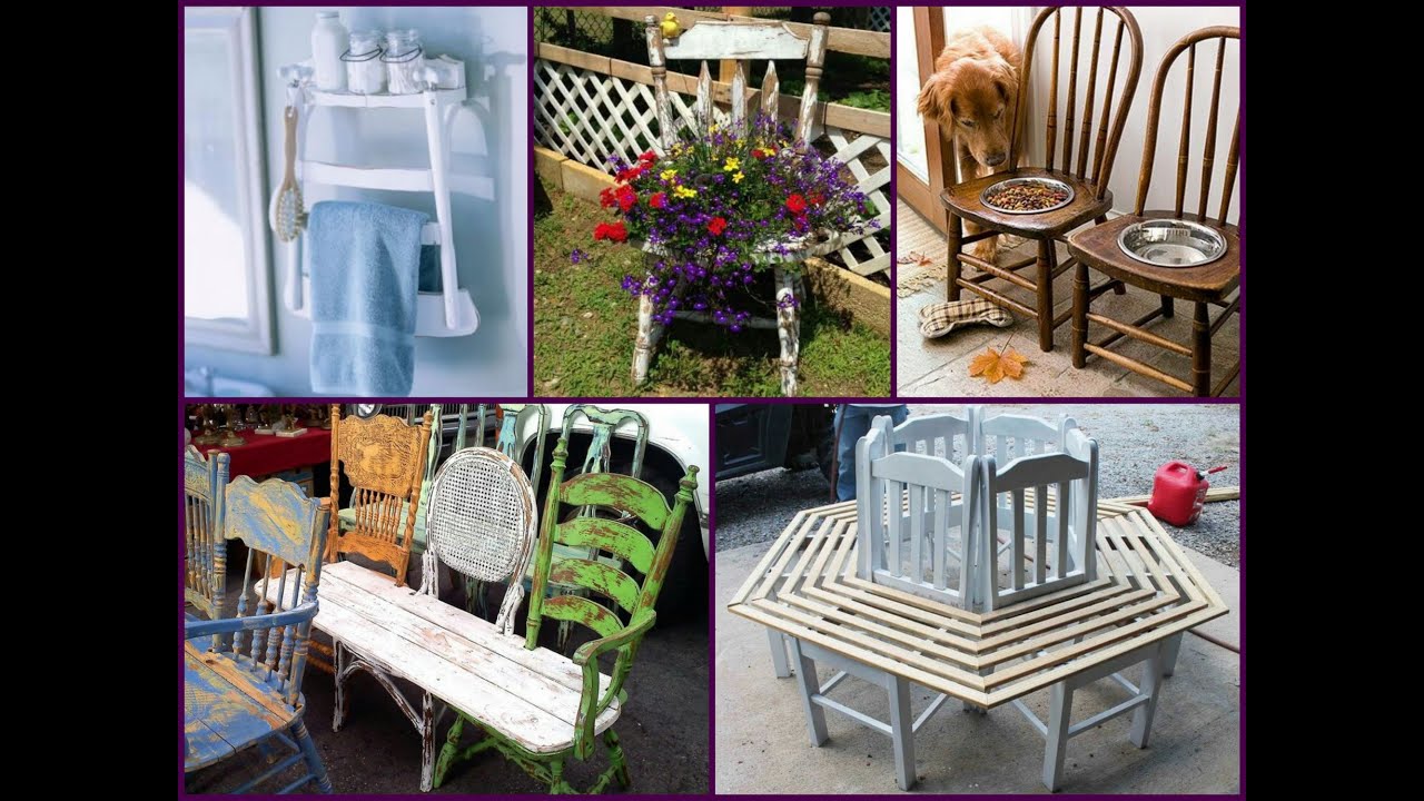 Recycled Old Chair Projects - Old Chair Makeover Here: @CozyHomezy  DIY Ideas