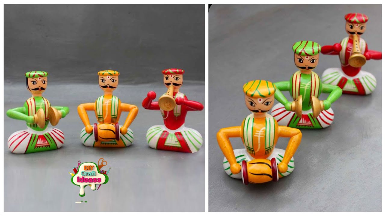Best out of waste bottle | Cute doll with pots | kondapalli doll diy | Arush diy craft ideas