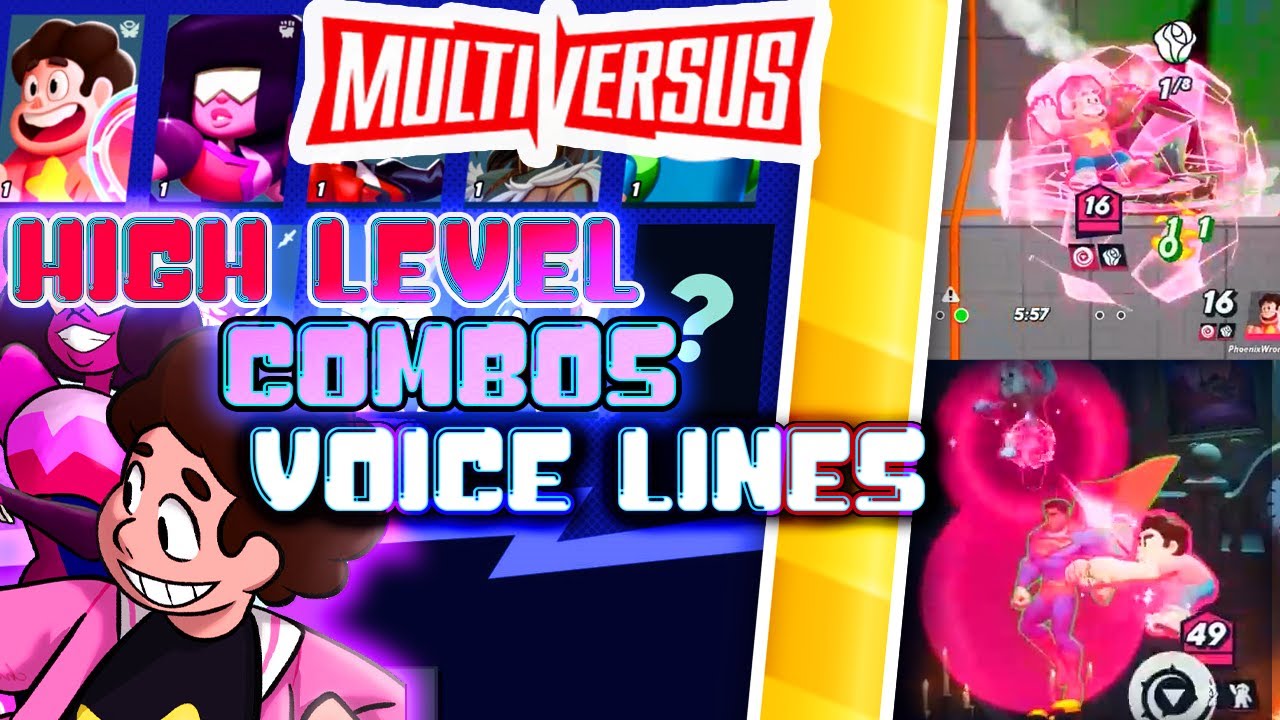 Best steven Universe Player so far| Multiversus steven universe voice lines and combos