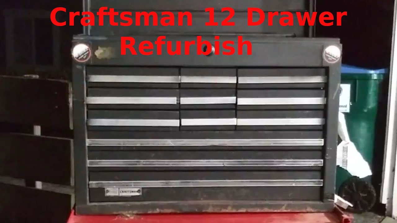 Отреставрируйте старый инструментальный ящик Sears Craftsman с 12 ящиками