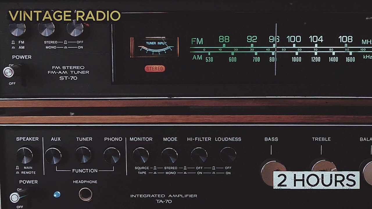 Vintage Radio Tuning – 2 Hour Loop │ Analog Static & Clicks for Focus & Sleep