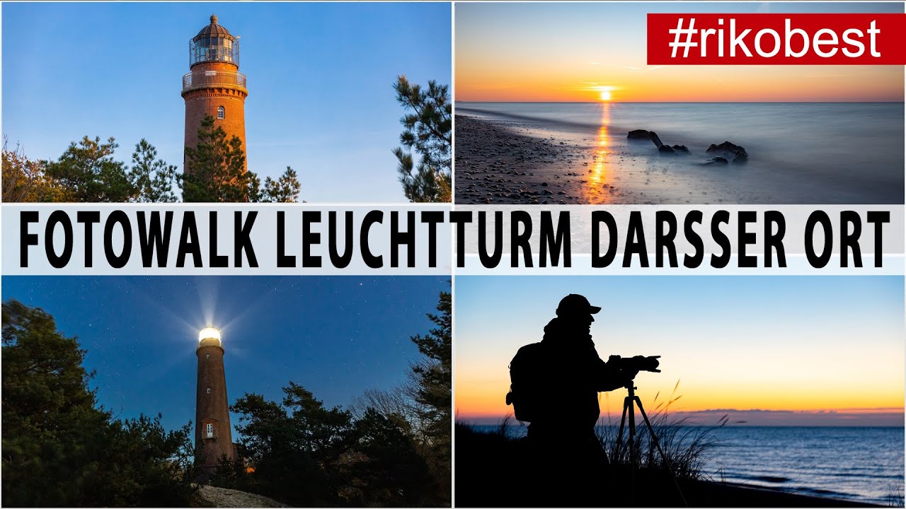 Fotowalk Leuchtturm Darßer Ort an der Ostsee - Langzeitbelichtung - blaue Stunde und Astrofotografie