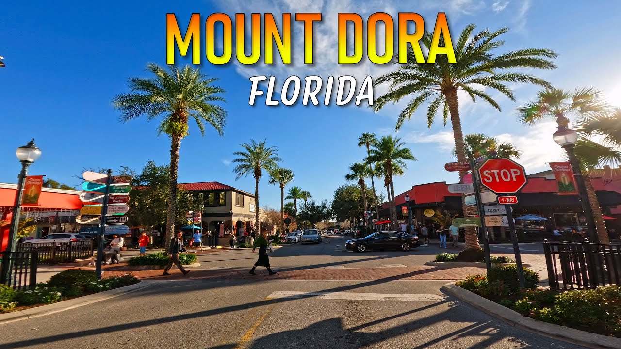 Mt Dora Florida Driving Through
