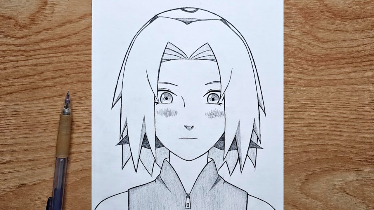 How to draw Sakura | Sakura Haruno step by step | easy anime naruto tutorial