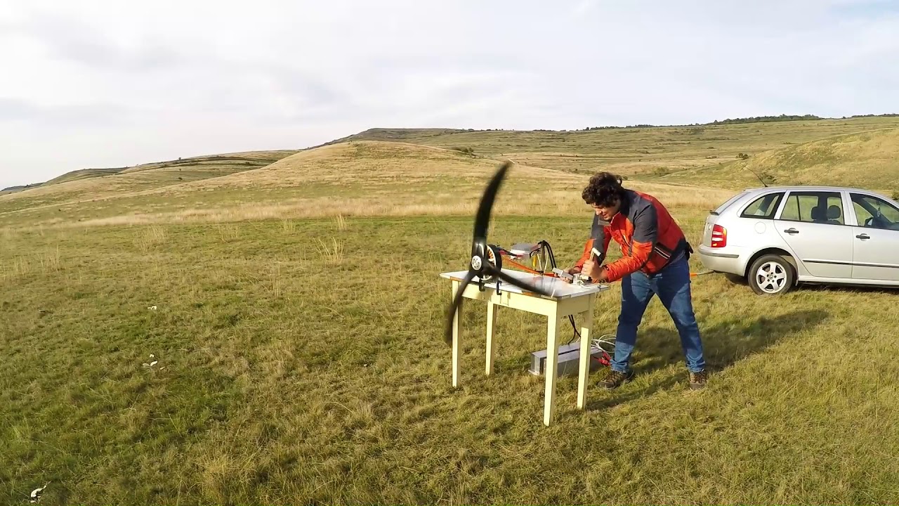 Electric aircraft motor, 16Kw test
