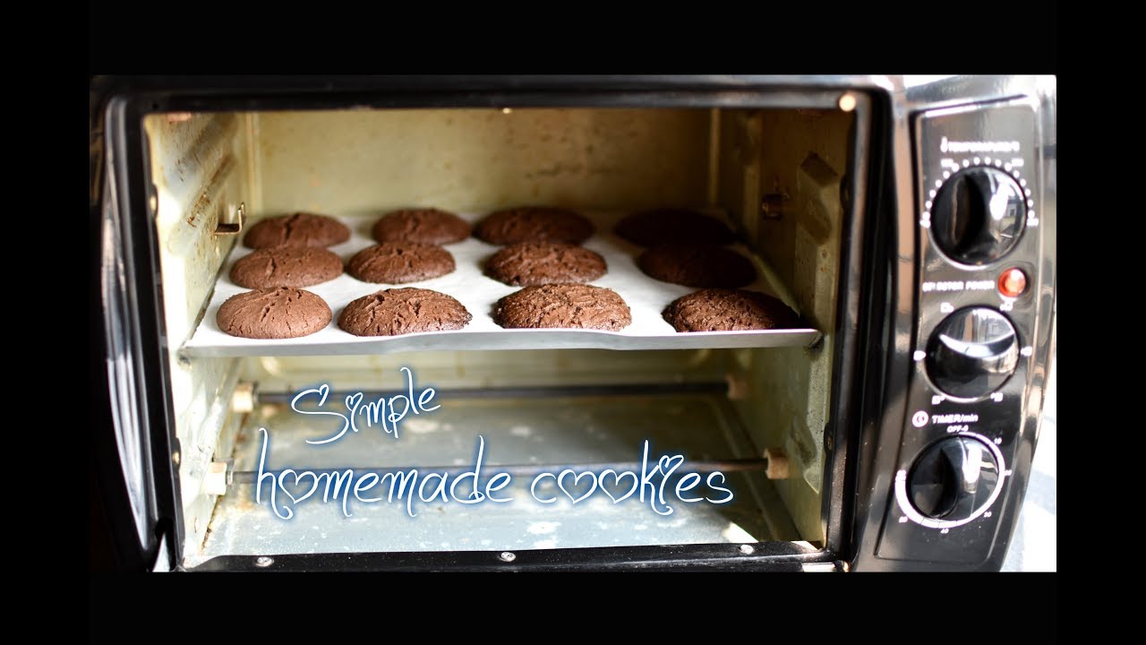 Simple homemade eggless cookies ( chocolate ) using Prestige POTG 19 PCR OTG