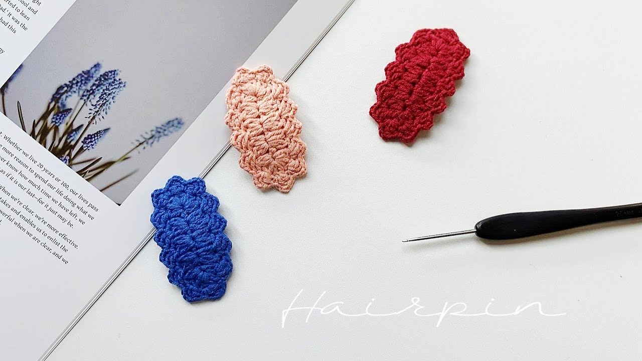 How to Crochet the Hairpin｜Easy Crochet Tutorial｜Hair Accessories Crochet