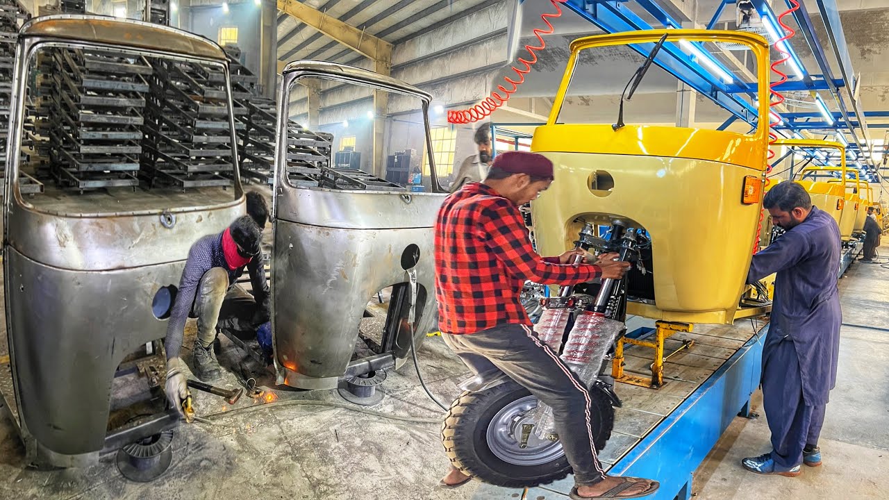 A rickshaw factory that manufactures the best quality rickshaws across Asia