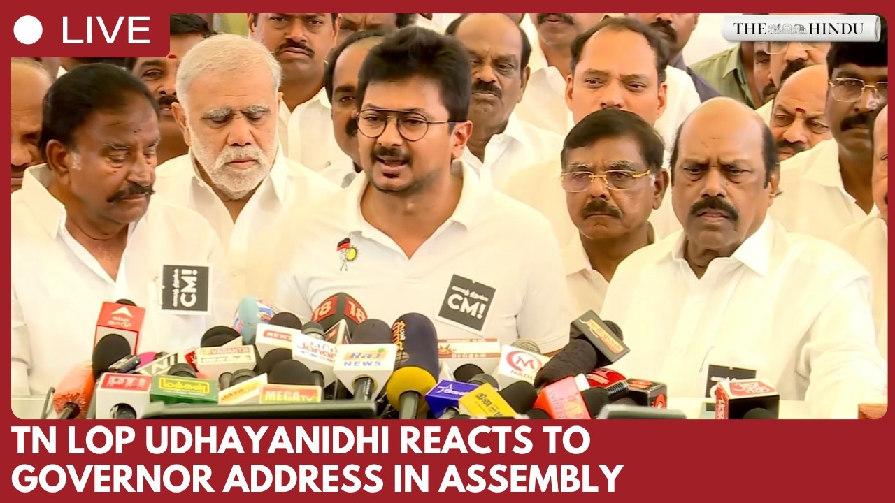 Tamil Nadu LoP Udhayanidhi Stalin addresses press on Governor&rsquo;s address in Chennai Assembly