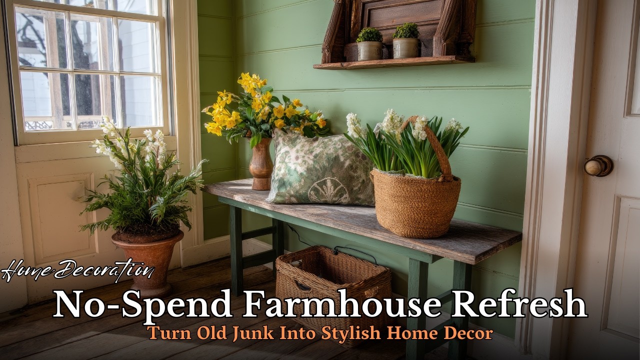 Spring Farmhouse Decor Ideas WITHOUT Buying New Stuff (Thrifted & Vintage Hacks!)