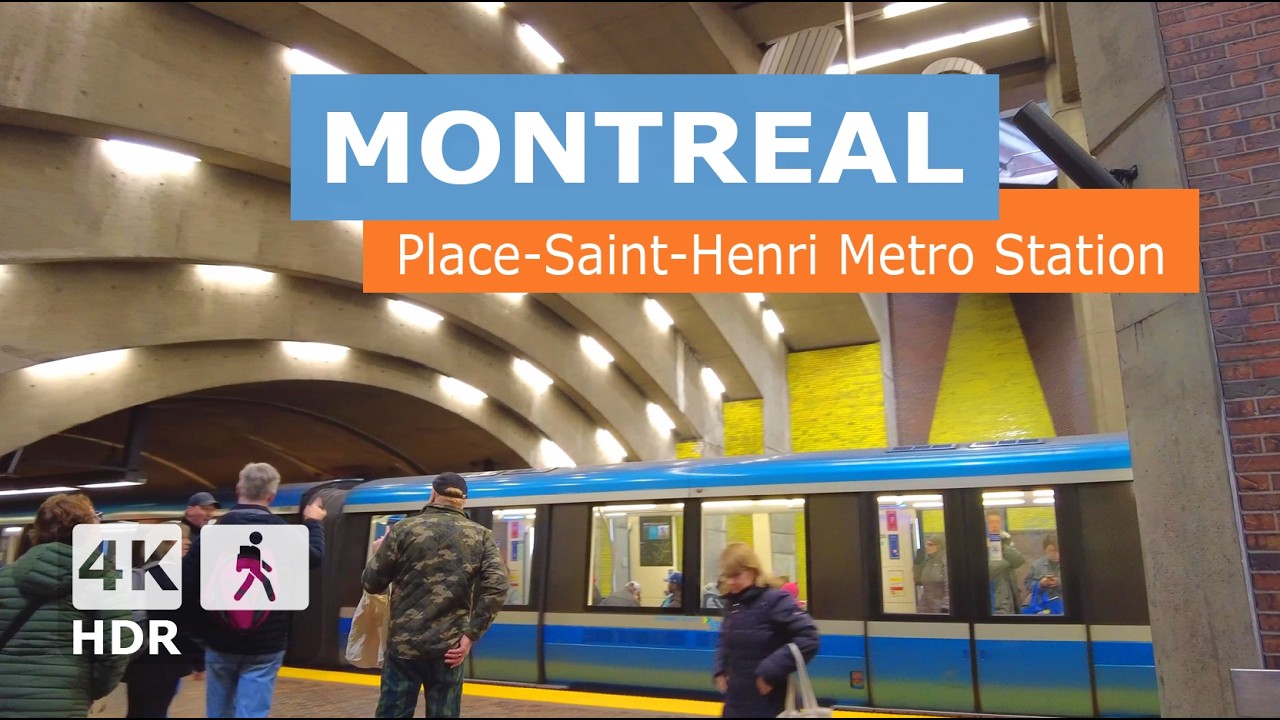 [ 4K ] Place-Saint-Henri Metro Station Walking Tour | 🟠 Orange Line | Montreal, Canada 🇨🇦 2024