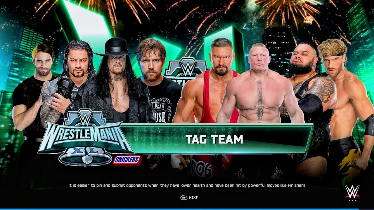 Undertaker & The Shield Vs Brock Lesnar & The Vision - Tag Team Elimination Match | WWE 2k25 