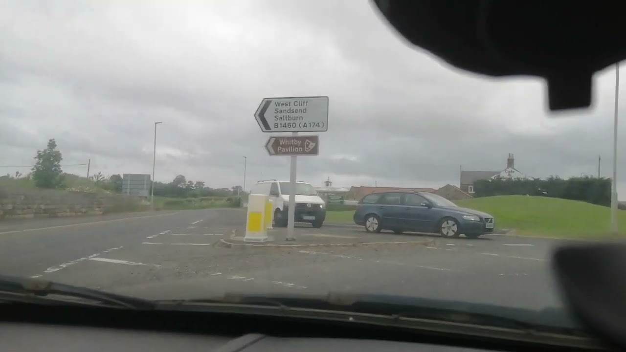 Driving into Whitby & Harbour