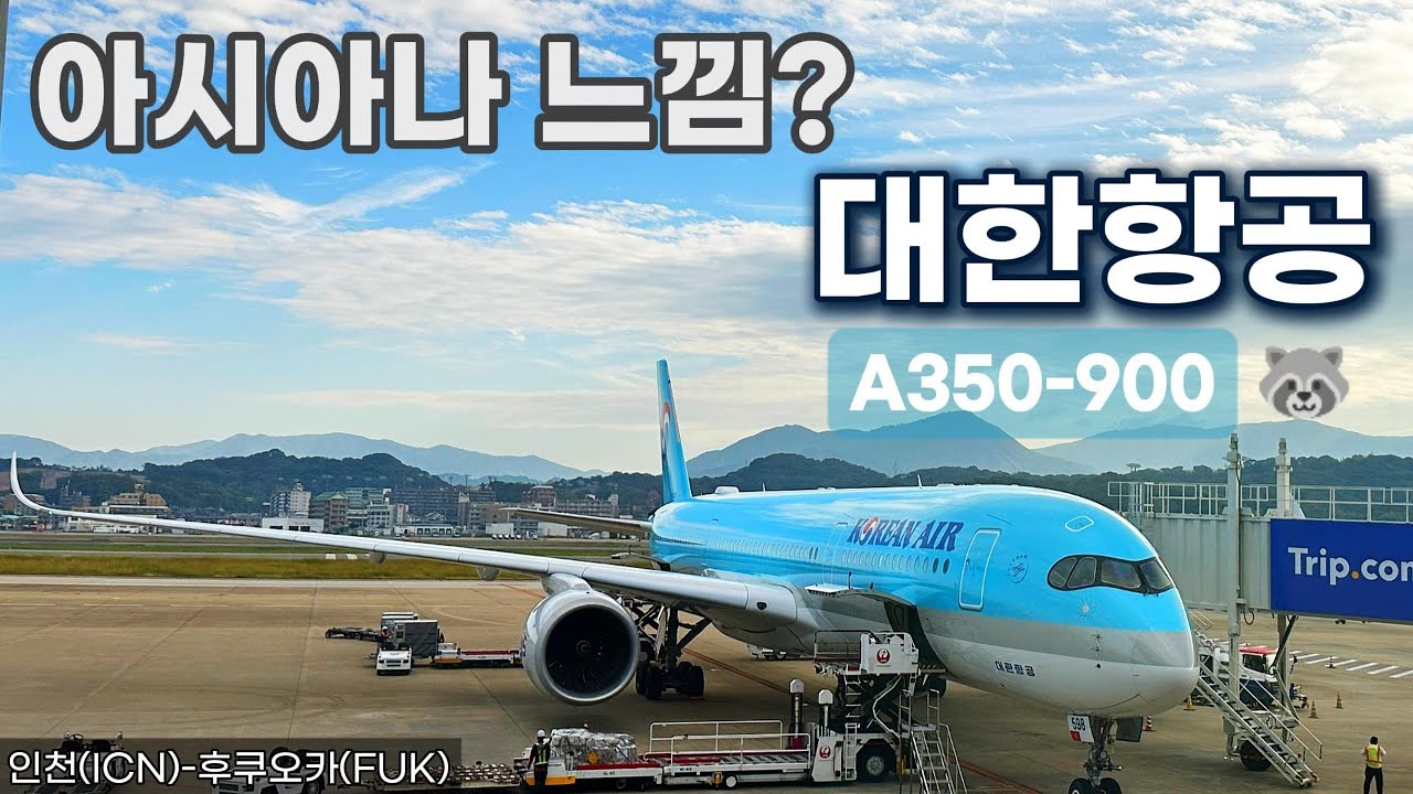 [대한항공] 인천🇰🇷 → 후쿠오카🇯🇵 KE787편 탑승기 I 원래 아사아나 기재였던, 대한항공 새비행기 I Korean Air A350-900 Economy