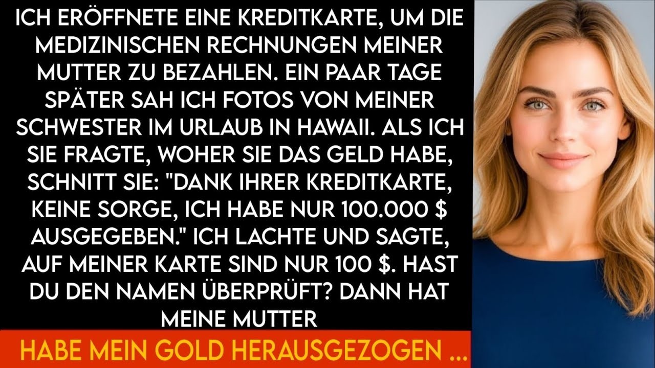 Um Mamas Rechnungen zu zahlen, nahm ich eine Kreditkarte – dann entdeckte ich schockierende Bilder..