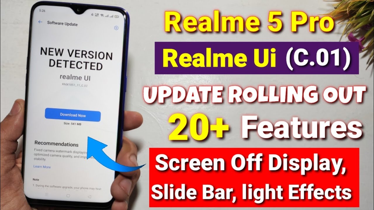 Realme 5 Pro Realme Ui C.01 update rolling out | 20 new features | Realme 5 Pro android 10 update