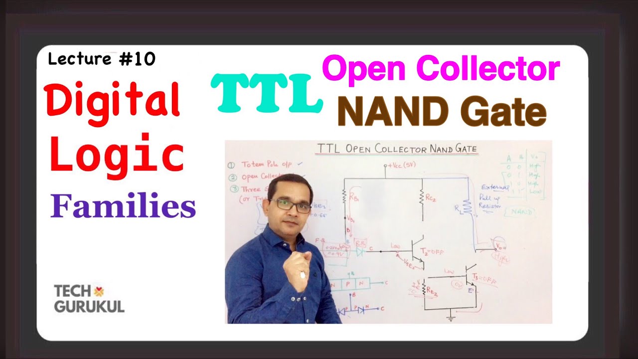 10. TTL Open Collector NAND Gate in Hindi | TECH GURUKUL By Dinesh Arya