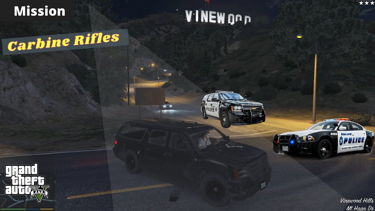 GTA-5 Gameplay offline, Mission ( Carbine Rifles ) |  high-speed police pursuit|