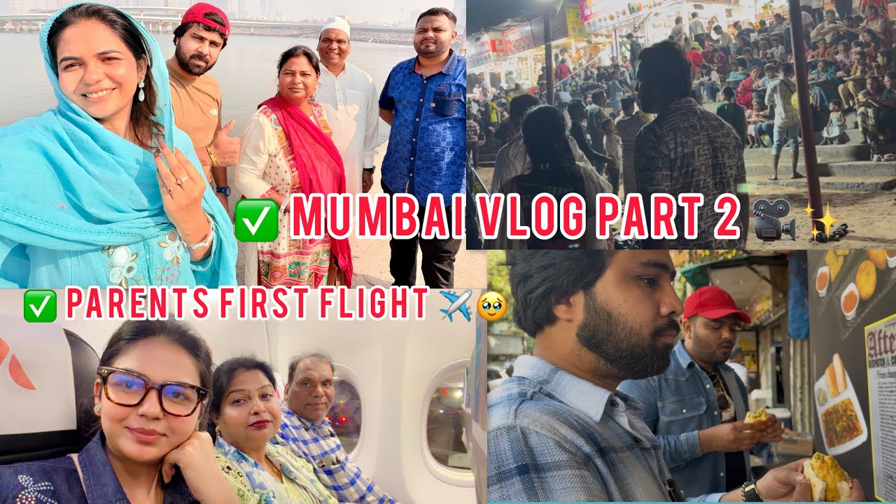 Mumbai Vlog Part 2 ✨ | Haji Ali Darshan 🤲 | Juhu Beach 🌊 | Dinner Night 🍽️ | Vada Pav 😋 