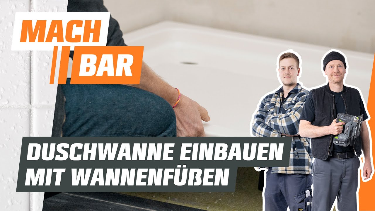 Duschwanne einbauen mit Wannenfüßen | OBI
