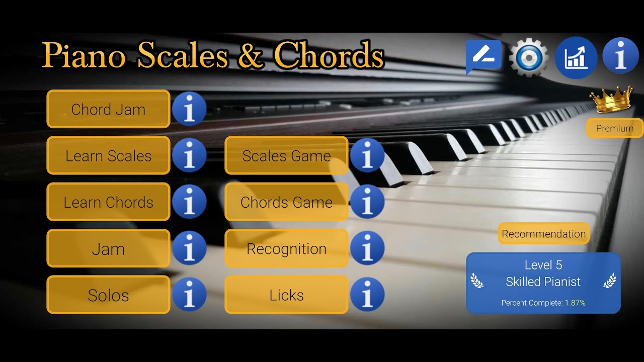 Improvisation Demonstration for Piano Scales and Chords App