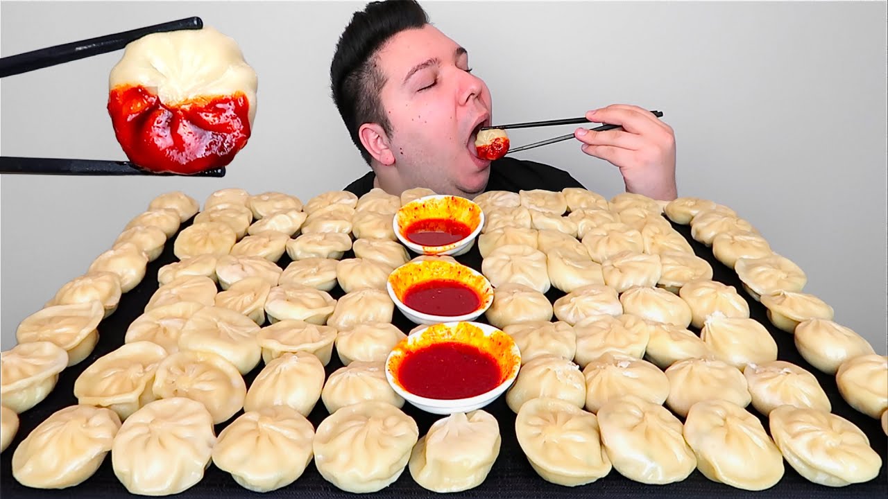 100 NUCLEAR FIRE SPICY DUMPLINGS &bull; Mukbang & Recipe
