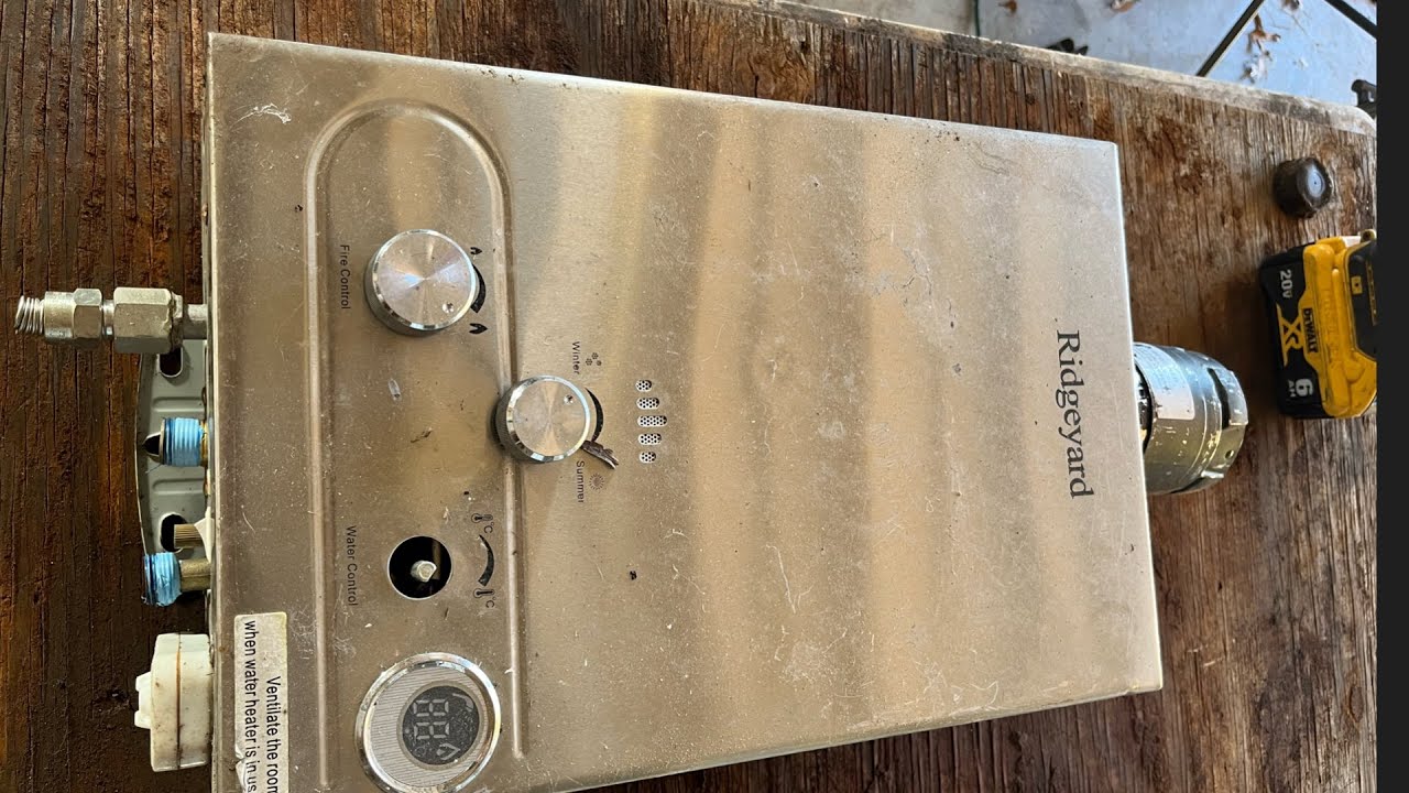 Scrapping a tankless water heater for copper and brass