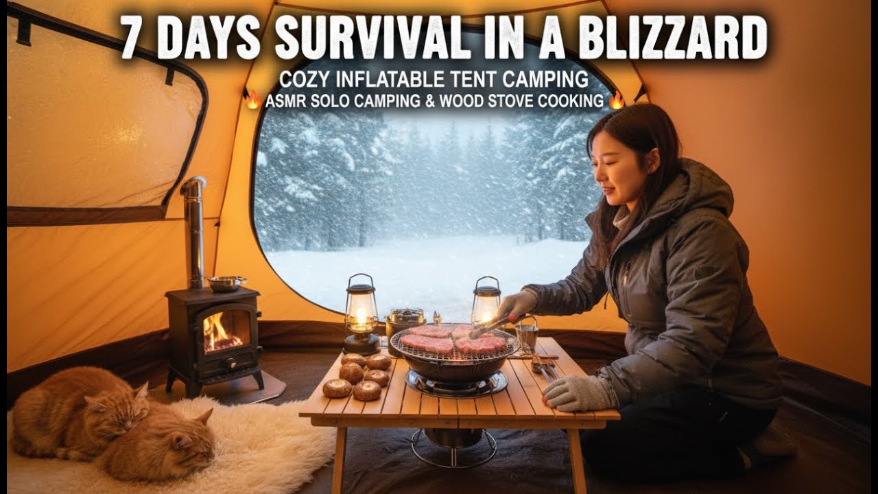 Cozy Inflatable Tent Camping | Kirin Frozen (ASMR)