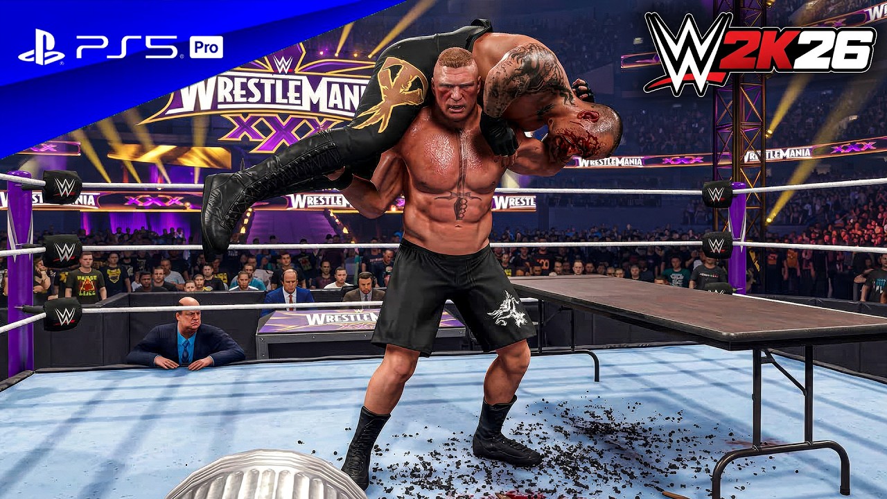 WWE 2K26 - Brock Lesnar vs. Undertaker - No Holds Barred Match at Wrestlemania XXX | PS5™ Pro [4K60]