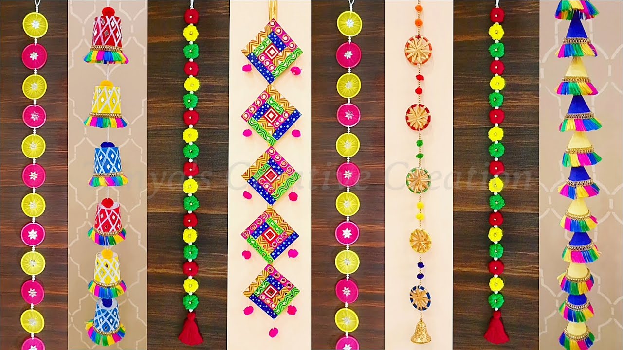 Quick and Easy Side door hanging toran | Side toran design | Diwali decoration ideas at home