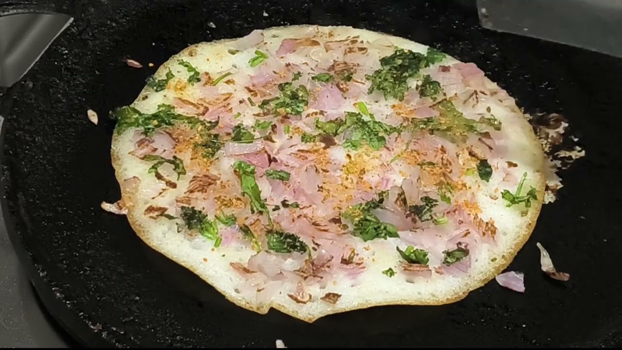 Onion Ghee Garlic Podi Uthappam | Crispy & Flavorful Tiffin Recipe