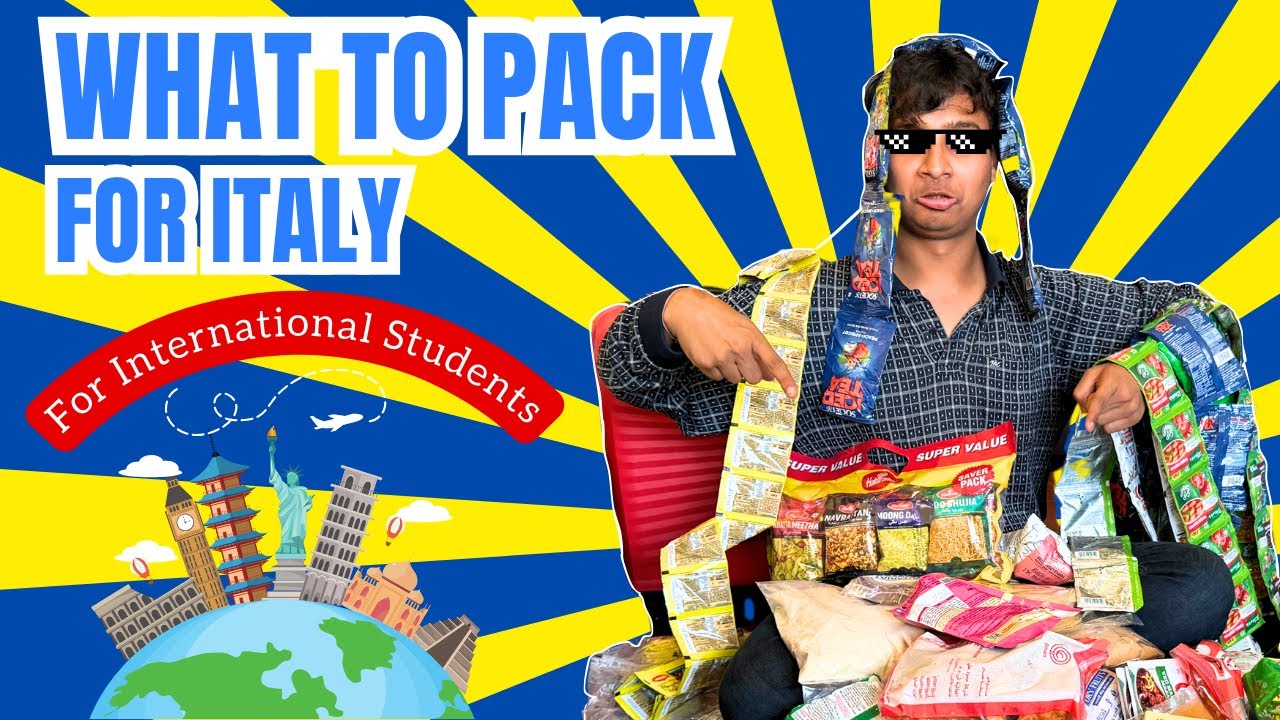 What to pack for Italy as International Students - Pre-cooked food, Snacks, Medicines - English 2024