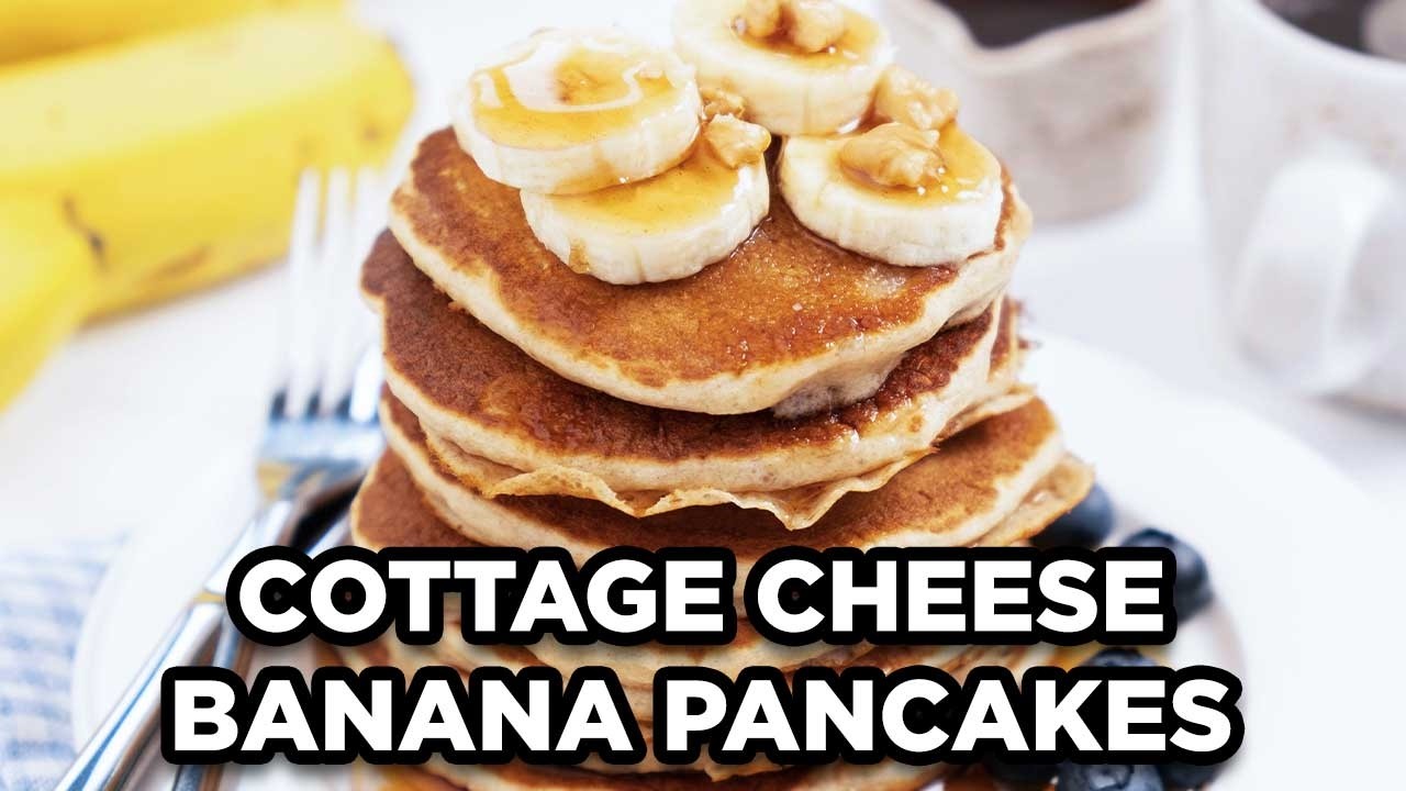 The Best Cottage Cheese Banana Pancakes In The Blender!