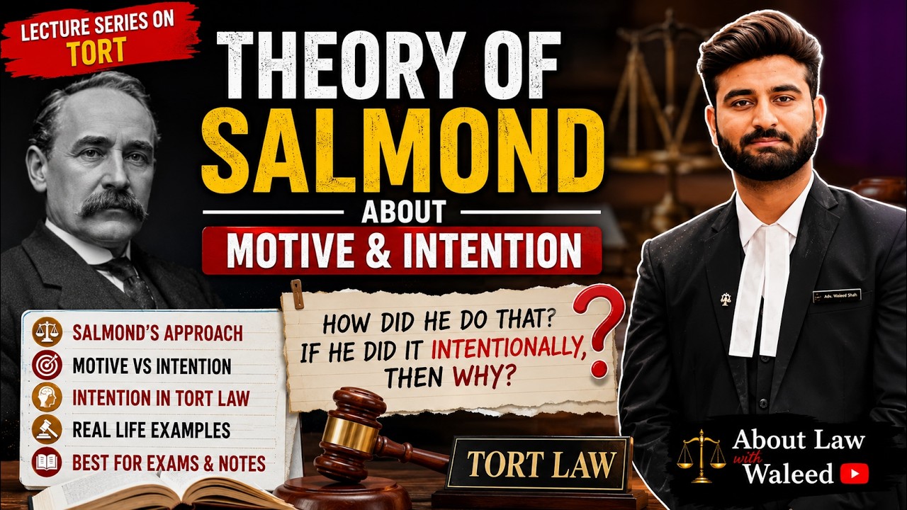 Theory of Salmond on Motive and Intention (Lecture series on Tort)