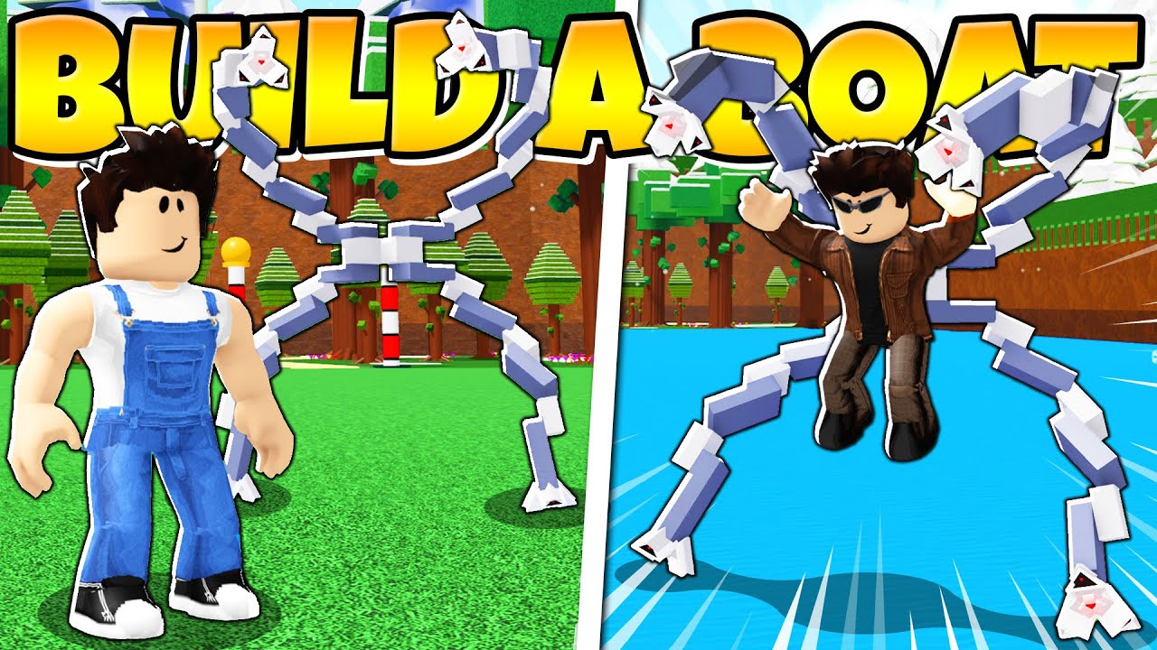 I BUILT WORKING DR. OCTAVIUS ARMOR! *Grab Noobs!* Build a Boat