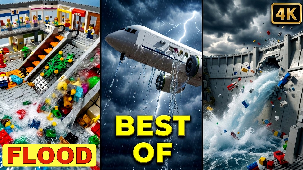 LEGO FLOOD: Most Epic Moments & Destruction - Disaster Movie 4K 60Fps