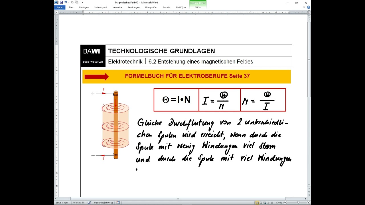 Formelumstellung Durchflutung