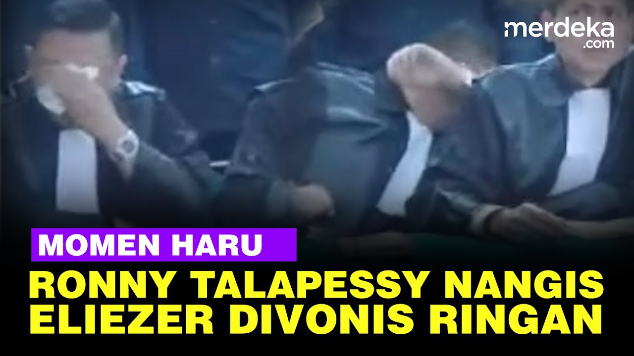 Merinding, Momen Ronny Talapessy Nangis Eliezer Divonis Ringan 1 Tahun 6 Bulan