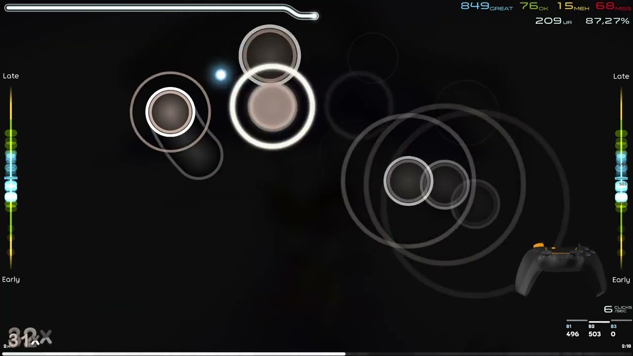 Osu | PS5 Controller (gyro/motion aim)  | Genryu Kaiko - Halozy 7.64* pass