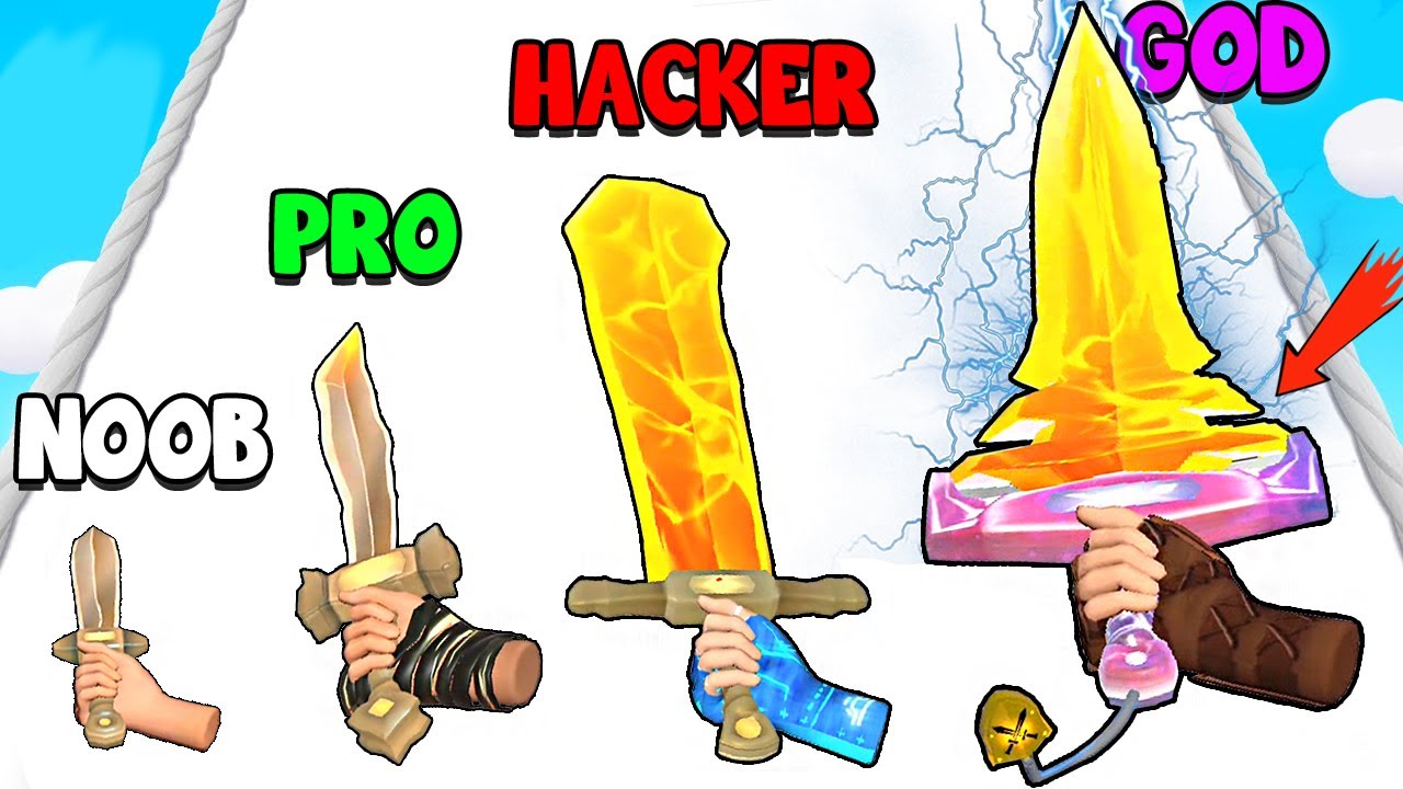 CRAFTED A SECRET MAGIC SWORD! ⚔️ NOOB vs PRO vs HACKER vs GOD in SWORD MELTER [Max Level]