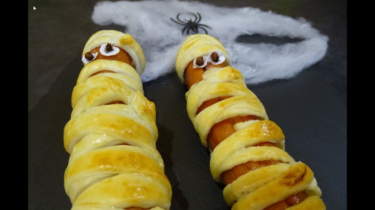 SAUCISSES MOMIES D'HALLOWEEN