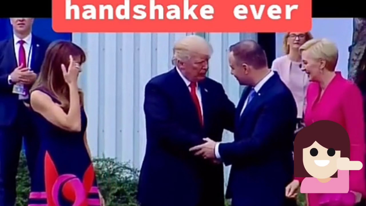 Donald Trump  handshake  Funniest video memes Template 2020