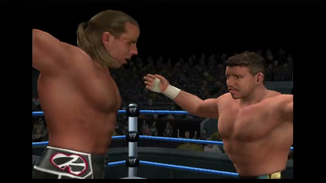 SmackDown Vs Raw 2007 PS2 Eddie Gurerro Vs Shaun Michaels