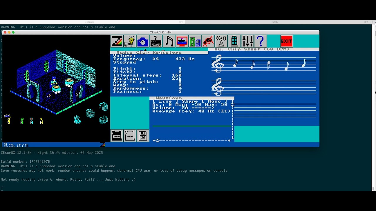 Batman Sinclair QL on ZEsarUX