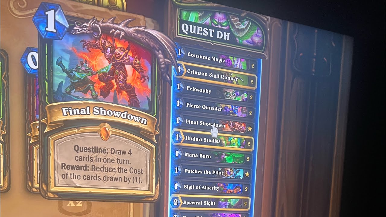Questline Demon Hunter Deck Wild  Deck Tech and gameplay #hearthstonegameplay