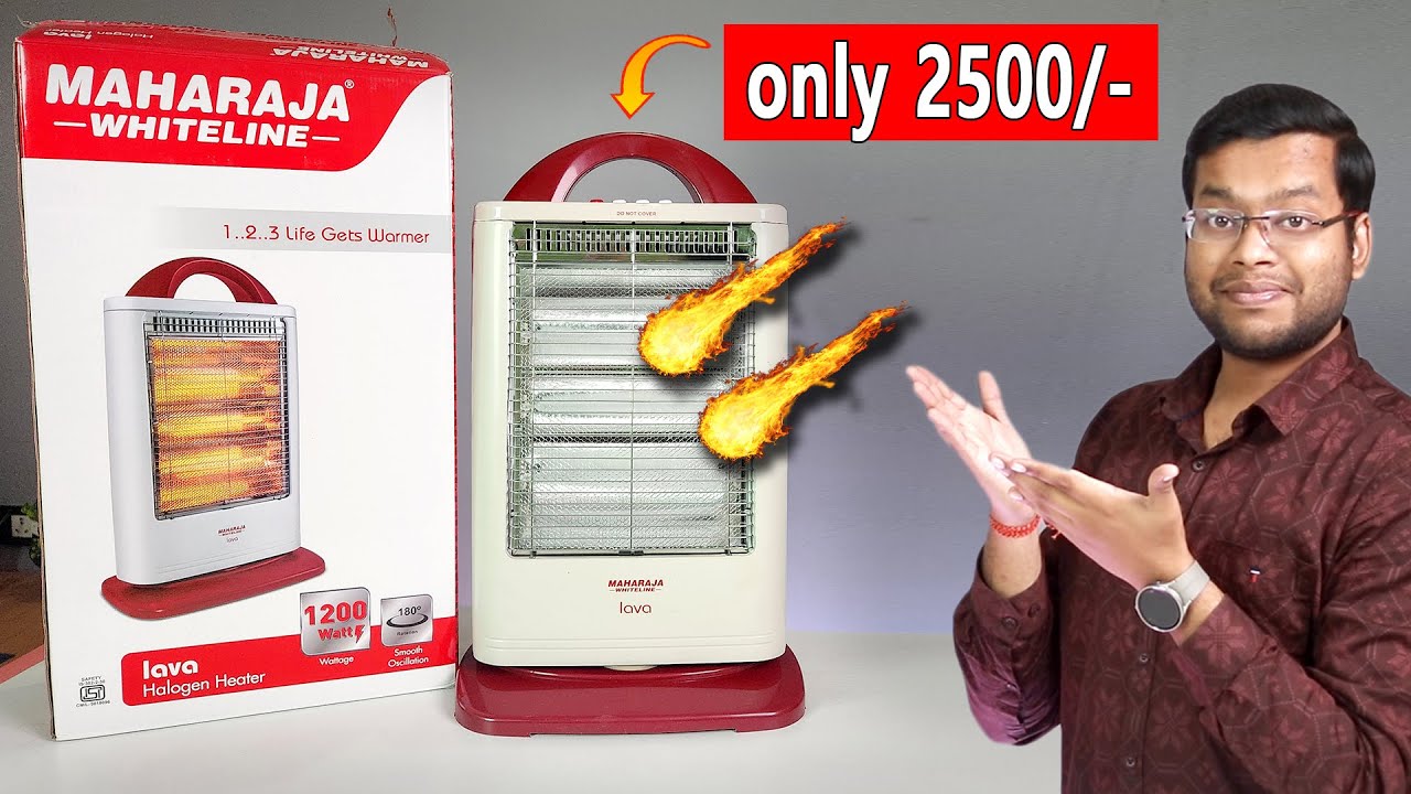 MAHARAJA WHITELINE LAVA Halogen Room Heater | Best Room Heater 2022 | Best Blower Heater for Winter