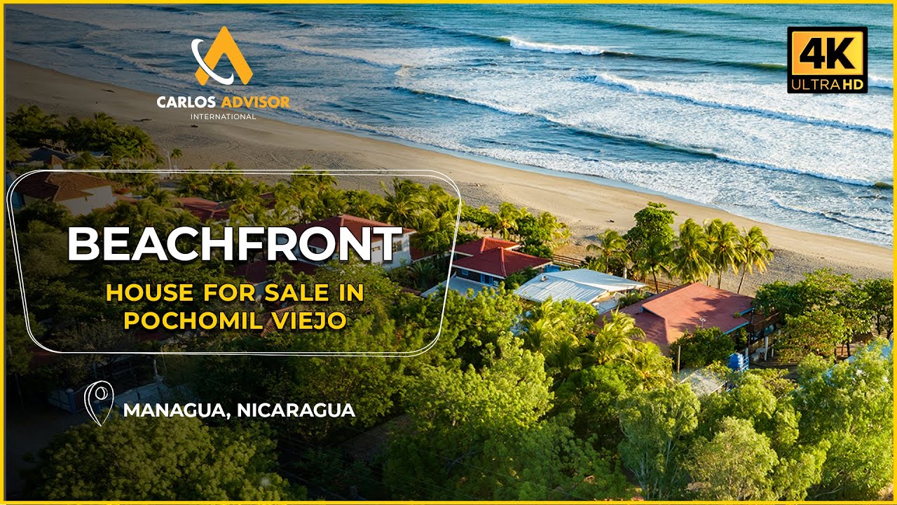 🌟 Fully Furnished Beachfront House for Sale at Pochomil Viejo, Managua | Nicaragua Real Estate