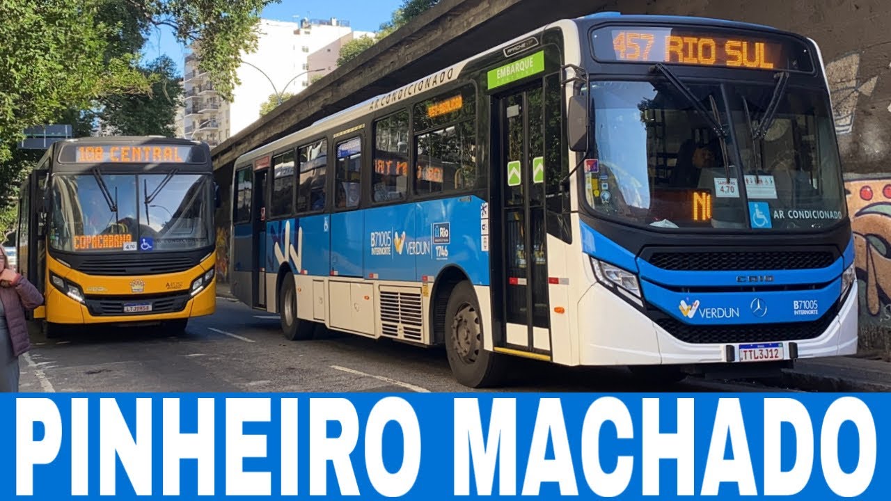 Rua Pinheiro Machado ( Laranjeiras ) - RJ - Movimentação de ônibus #95